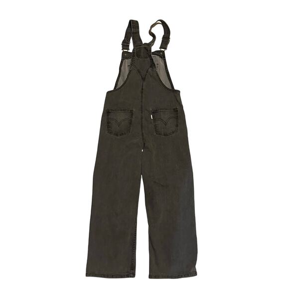 Levi's Silver Tab Charcoal Wash Denim Overalls Girls Size 12 - Picture 3 of 7